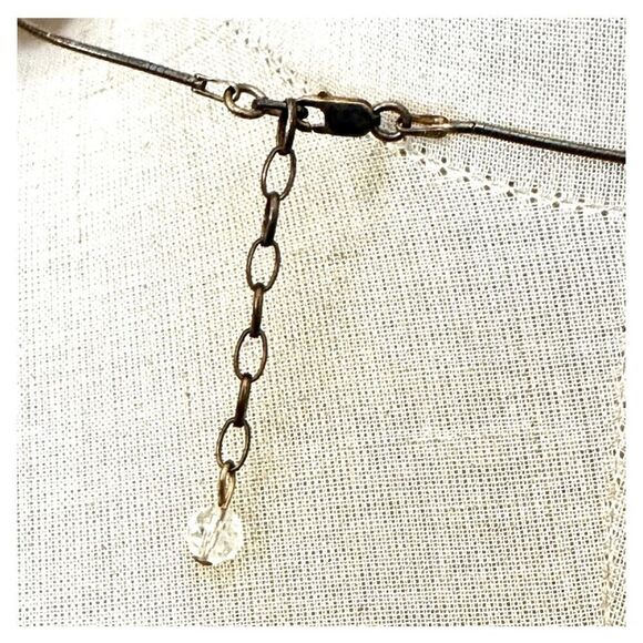 ORIT SCHATZMAN Sterling Silver 925 blue  Swarovski Crystal Necklace - Picture 3 of 8